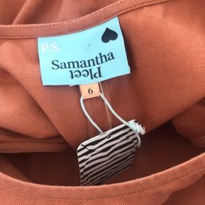 Burnt Orange Scalloped Crop